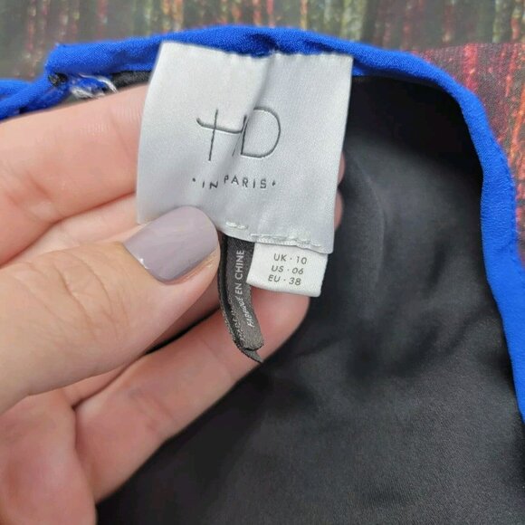 HD In Paris Size 6 Chiffon Boho‎ Print Chiffon Sleeveless Maxi Dress Women's - Picture 5 of 6